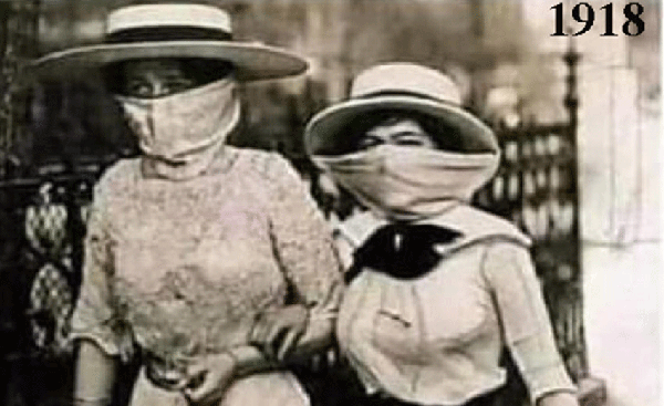 1918-1919 Masques épidémie de grippe espagnole